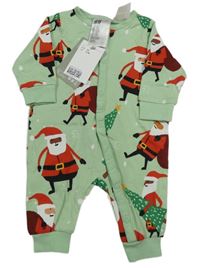 Nové - svetlozelený vianočný overal so Santy zn. H&M