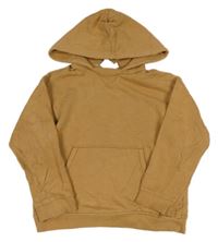 Hnedá oversize mikina s vreckom a kapucňou ZARA