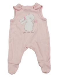 Světlerůžové dupačky s králikom C&A