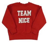 Červená tepláková mikina s nápismi Matalan