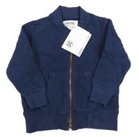 Nové - tmavomodrá rebrovaná prepínaci mikina Sovereign Codes