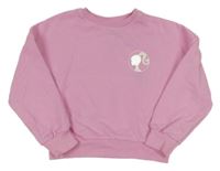 Ružová crop mikina s Barbie a nápismi George