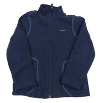 Tmavomodrá fleecová funkčná prepínaci mikina s logom Quechua