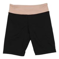 Čierno-pudrové elastické legínové športové kraťasy H&M