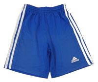 Safírovo-bílé funkční sportovní kraťasy Adidas