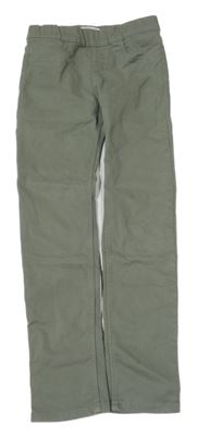 Khaki rifľové džegíny H&M