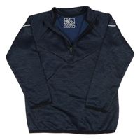 Tmavomodro-černá melírovaná thermo mikina Matalan