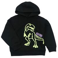 Čierna mikina s dinosaurom a kapucňou Primark
