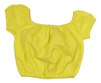 Žlté madeirové crop tričko Matalan