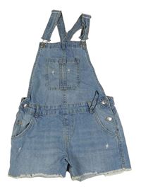 Modré riflové laclové kraťasy s prošoupáním Denim Co.