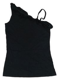 Čierny top s volánikom C&A