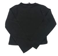 Černé žebrované crop triko Pep&Co