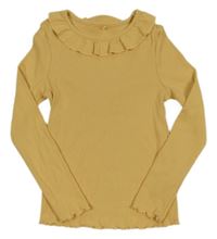 Žluté žebrované triko s límečkem George