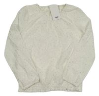 Nové - Bílá puntíkatá šifonová halenka Yigga