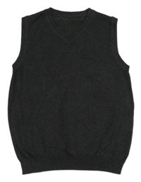 Tmavosivá melírovaná svetrová vesta George