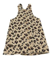 Světlehnědé vzorované riflové propínací laclové šaty Tu