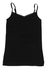 Čierny top s čipkou Yigga