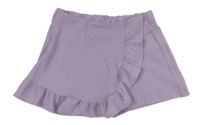Lila sukňové kraťasy s volánem Sfera