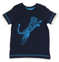 Tmavomodré tričko s tygrem Kids