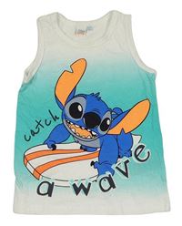 Bielo-tyrkysové tielko so Stitchem Disney