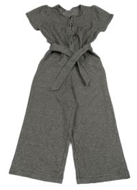 Sivo-čierno-hnedý kockovaný nohavicový overal s opaskom Tape A L'Oeil