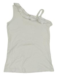 Biely top s volánikom C&A