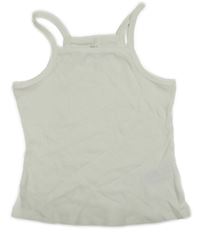 Smotanový rebrovaný crop top M&S
