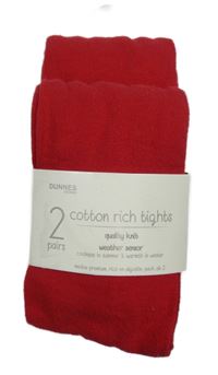 Nové - 2x červené punčocháče Dunnes