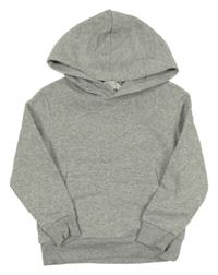 Sivá melírovaná mikina s kapucňou H&M