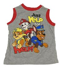 Šedé melírované tílko s Paw Patrol Nickelodeon