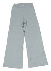 Svetlomodré trblietavé pletené široké nohavice H&M