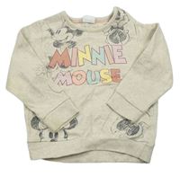 Béžová mikina s Minnie a nápisom Disney