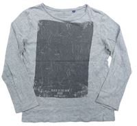 Sivo-tmavosivé melírované tričko Tom Tailor
