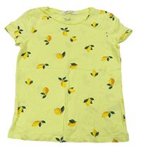 Žlté tričko s citrony H&M