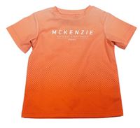 Oranžové vzorované sportovní funkční tričko s logem McKenzie