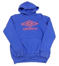 Modrá mikina s logom a kapucňou Umbro