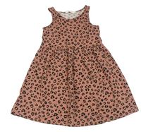 Staroružové leopardí šaty H&M