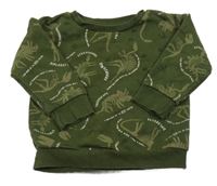 Khaki mikina s dinosaurami Primark