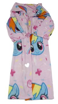 Světlerůžová fleecová TV deka s poníky 