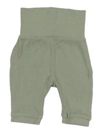 Khaki žebrované lehké tepláky Ergee