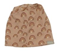 Staroružová bavlnená čapica s duhami