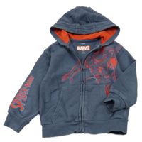 Tmavomodrá prepínaci mikina so Spidermanem a kapucňou M&S