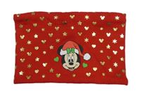 Červený pletený zateplený nákrčník s Minnie 
