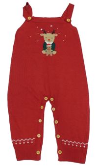 Nové - červené pletené na traké nohavice so sobíky Shein