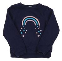 Tmavomodrá mikina s duhou Next