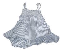 Bielo-modré pruhované ľahké šaty Primark