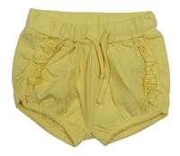 Žluté kraťasy s volánky 
