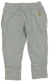 Šedé melírované tepláky 