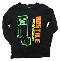 Černé triko s Minecraft