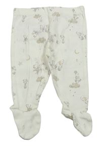 Bílé polodupky so zvieratkami Mothercare
